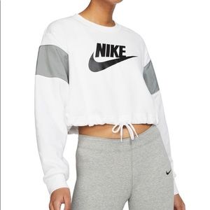Nike Colorblocked logo cropped sweatshirt